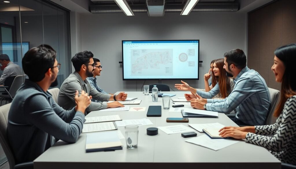Image of a startup team negotiating with venture capitalists